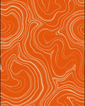 Orange Cream Swirl Pattern Rug