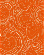 Orange Cream Swirl Pattern Rug