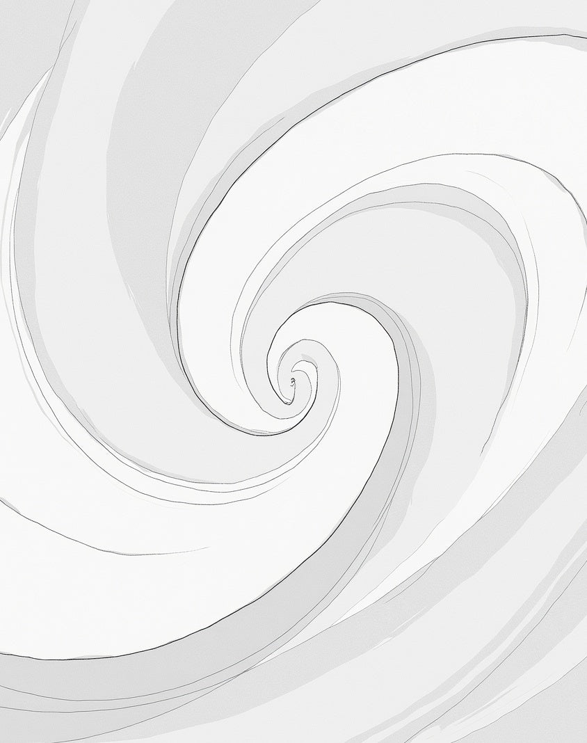 Abstract Swirl Monochrome Pattern Rug
