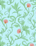 Pastel Floral Vine Pattern Rug