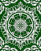 Intricate Floral Mandala Art Deco Rug