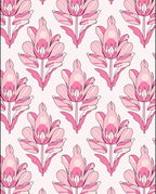 Artistic Pink Floral Damask Pattern Rug