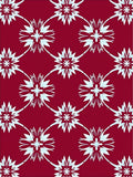 Crimson Interlocking Starburst Pattern Rug