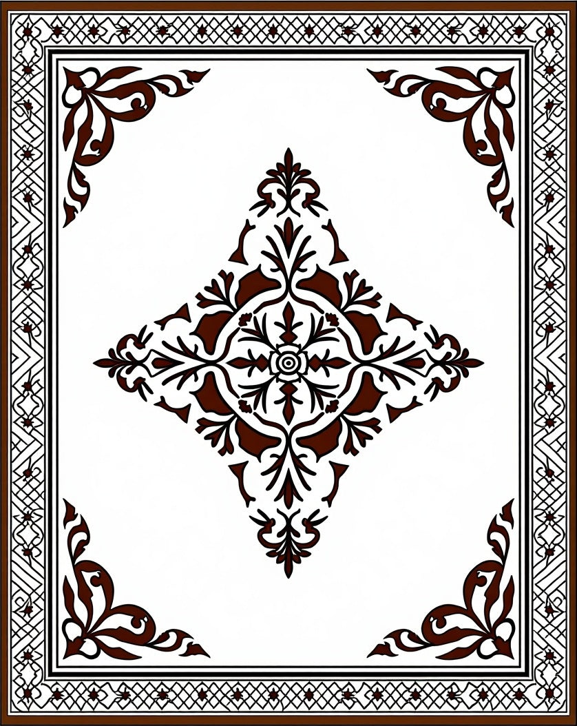 Ornate Corner Central Medallion Rug