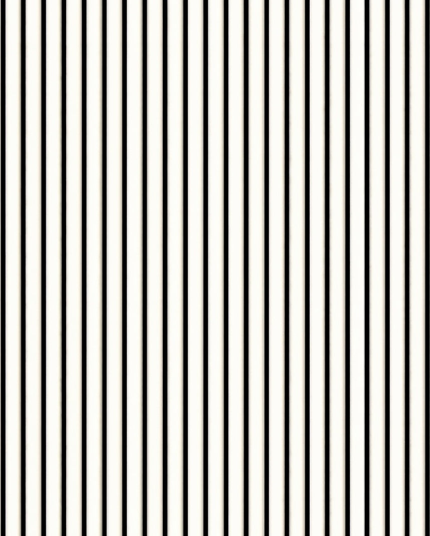 Classic Black White Vertical Stripes Rug
