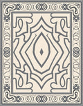 Ornate Grey Classic Scroll Pattern Rug