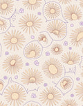 Retro Daisy Outline Floral Pattern Rug