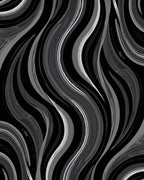 Abstract Monochrome Swirling Waves Rug