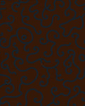 Swirling Vine Patterned Warm Brown Rug