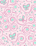 Whimsical Bows Swirls Pattern Rug