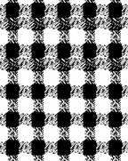 Black White Checkered Textured Pattern Rug