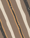 Wavy Abstract Earth Tone Stripe Rug