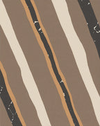 Wavy Abstract Earth Tone Stripe Rug