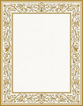 Ornate Gold Swirl Pattern Rug