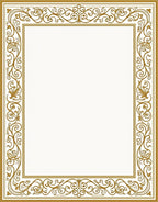 Ornate Gold Swirl Pattern Rug