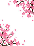 Pink Cherry Blossom Branch Art Rug