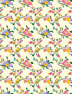 Whimsical Floral Vine Pattern Rug