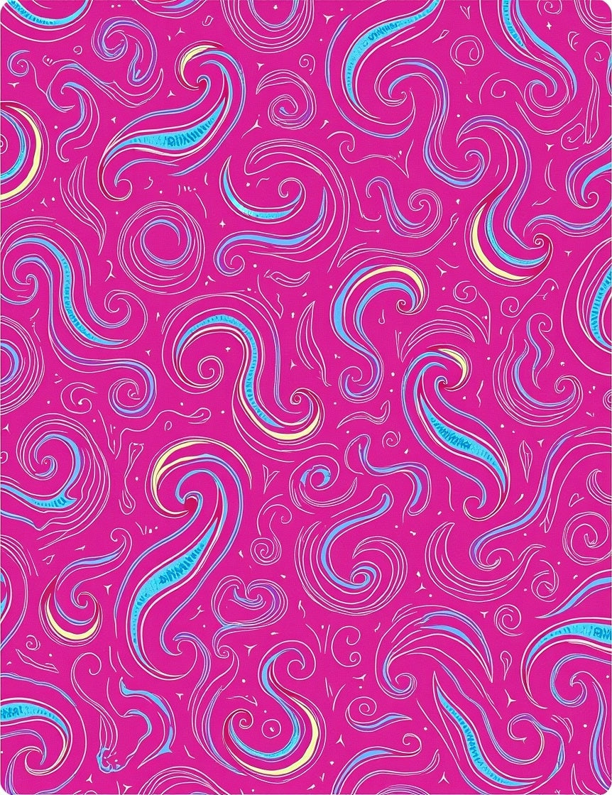 Swirls Curls Abstract Pattern Design Rug