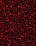 Red Floral Vines Pattern Rug