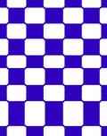 Classic Cobalt Blue White Checkerboard Rug