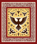 Bold Bird Geometric Ornament Design Rug