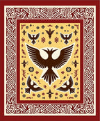 Bold Bird Geometric Ornament Design Rug