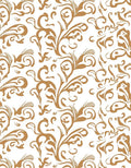 Golden Swirls Floral Vine Pattern Rug