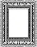 Black White Multi-Layered Tribal Rug