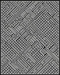 Abstract Black White Geometric Maze Design Rug