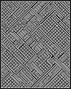 Abstract Black White Geometric Maze Design Rug