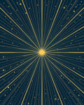 Celestial Sunburst Starry Celestial Rug