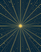 Celestial Sunburst Starry Celestial Rug