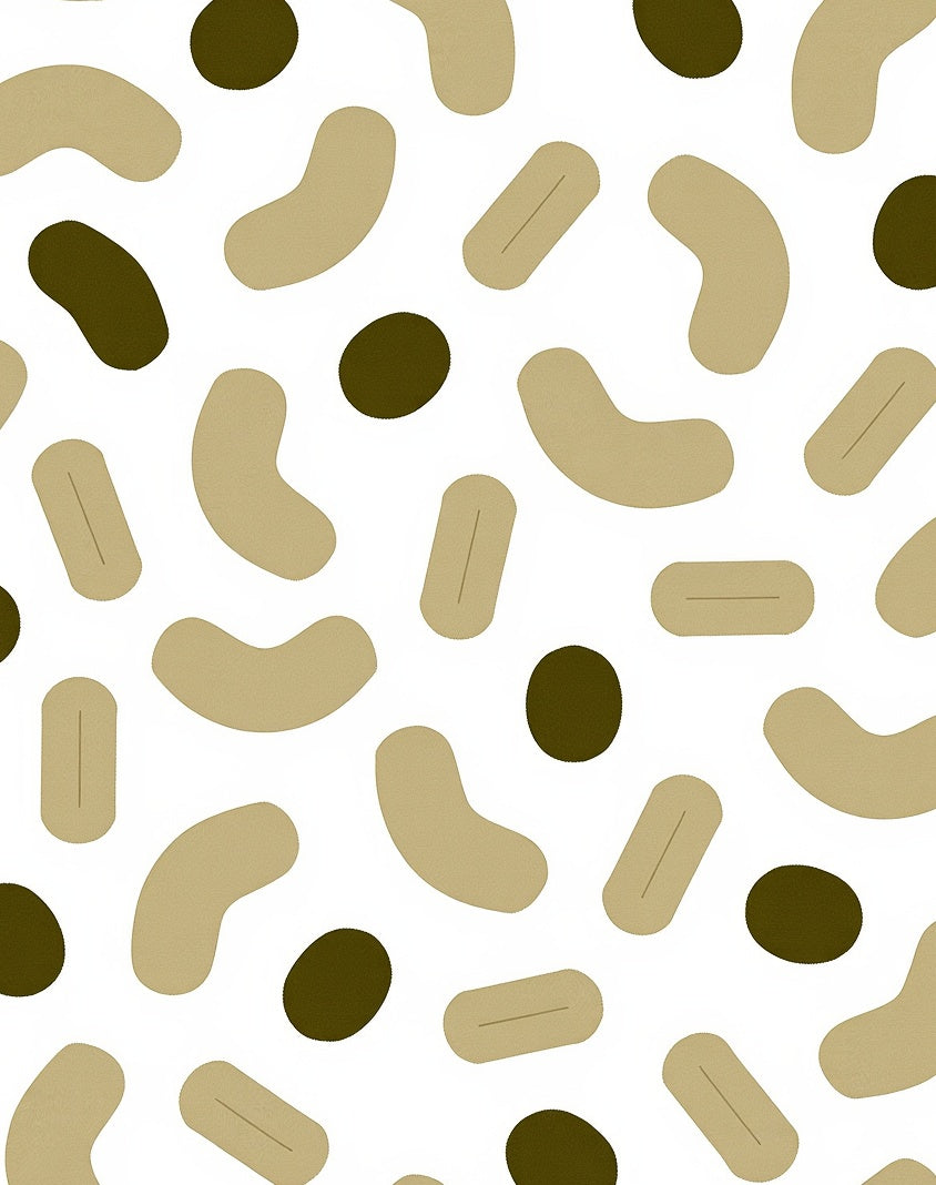 Organic Pebble and Bean Pattern Rug