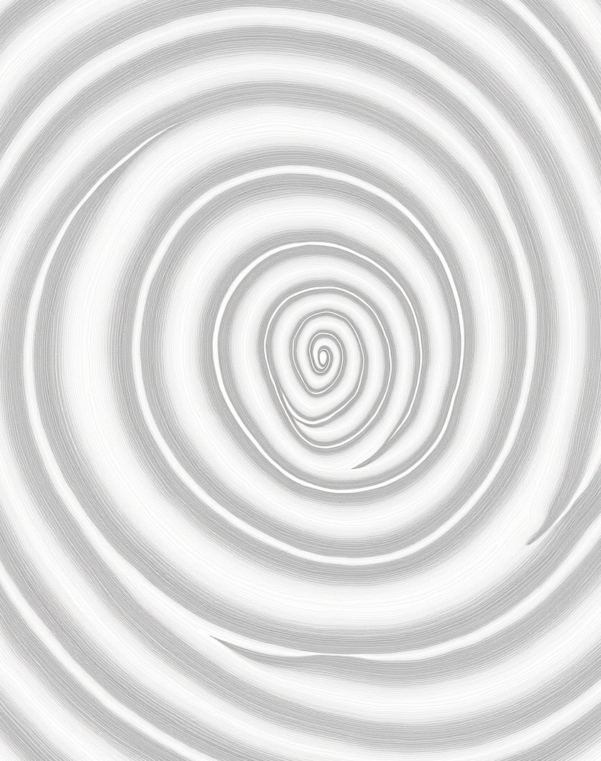Monochrome Abstract Swirl Pattern Rug