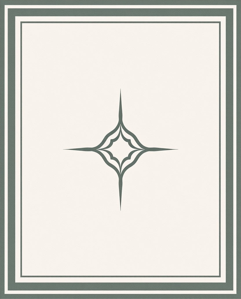 Classic Starburst With Border Design Rug