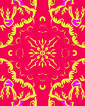 Vibrant Stylized Floral Mandala Medallion Rug
