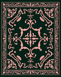 Chic Floral Damask With Swirls Rug