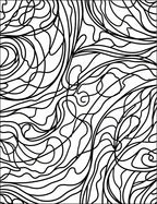 Abstract Black White Swirls Pattern Rug