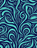 Abstract Swirls And Triangles Design Rug