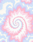 Soft Pastel Swirl Psychedelic Pattern Rug