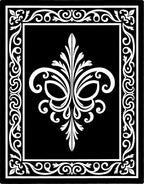 Ornate Black White Floral Swirl Rug
