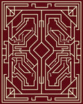 Intricate Geometric Maze Pattern Rug