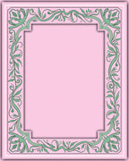 Art Nouveau Floral Vine Border Rug
