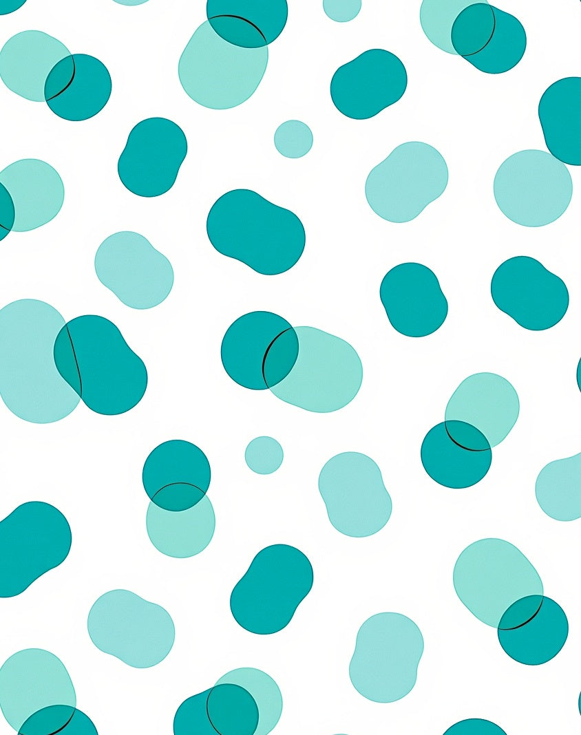 Teal Aqua Droplet Pattern Rug