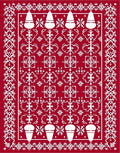 Red White Christmas Icon Geometric Rug