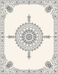 Intricate Floral Mandala Design Rug