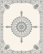 Intricate Floral Mandala Design Rug