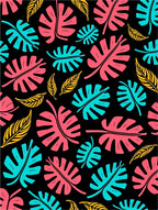 Tropical Leaf Pattern Art Rug
