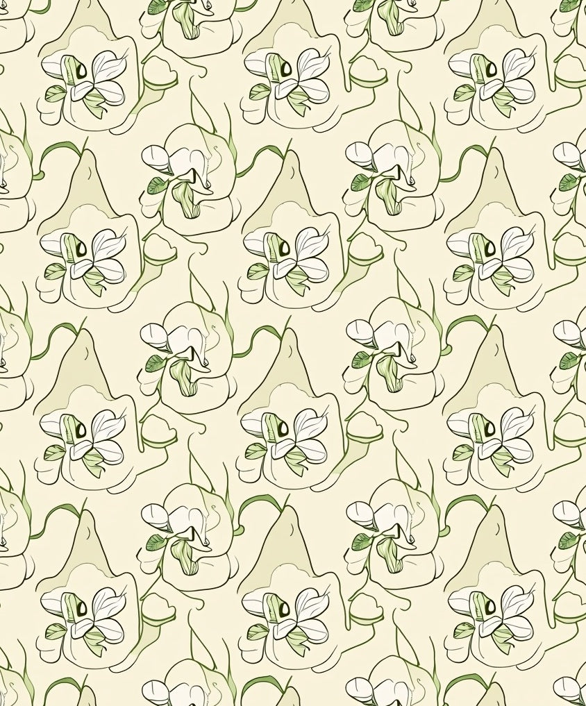 Floral Whimsical Organic Pattern Rug
