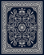 Intricate Floral Symmetry Pattern Rug